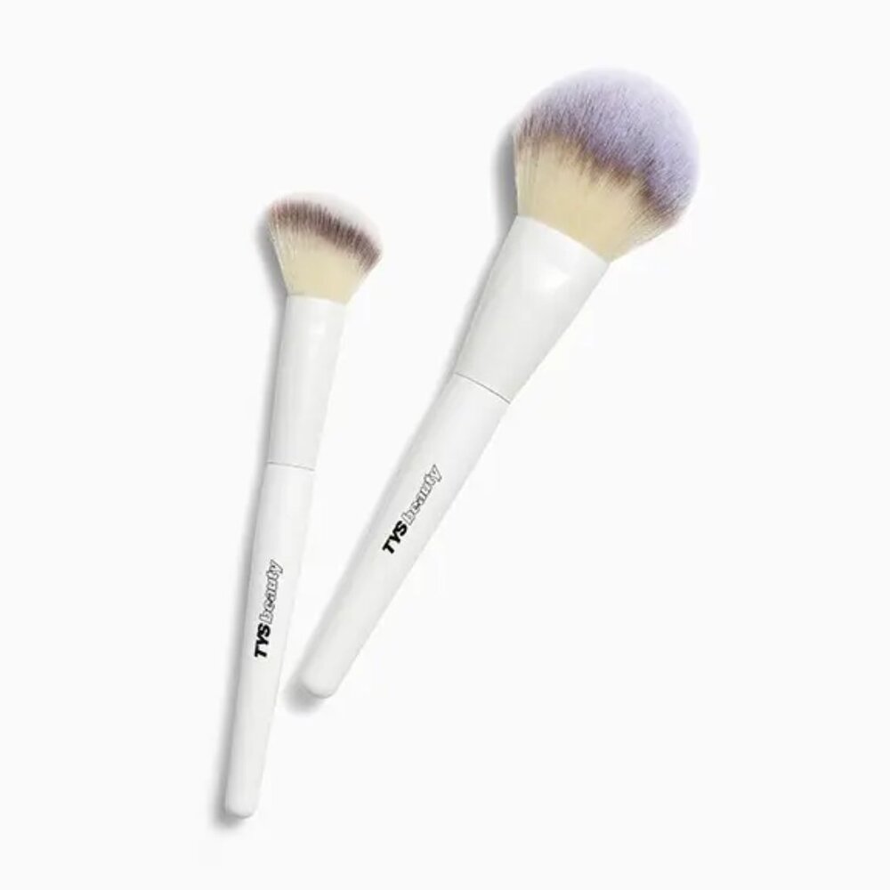 TYS White Powder and Blush Brush Set